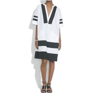 Madewell Shirtdress black and white oversized poncho size medium